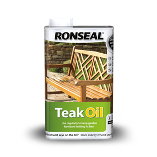 Teak Oil Garden Furniture Protector, Ronseal Ultimate Natural Teak Hardwood Garden Furniture Oil 1l