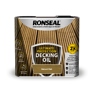 Ronseal Ultimate Decking Protettore impermeabilizza/Sole/Pioggia-Naturale 5L da 5 LITRI 